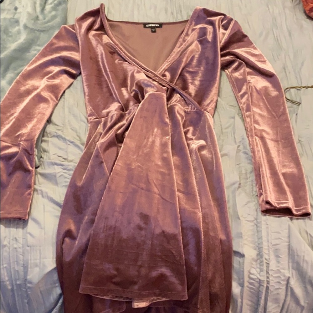 EXPRESS Metallic Liliac Mini/Midi Dress (Size S)